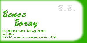 bence boray business card